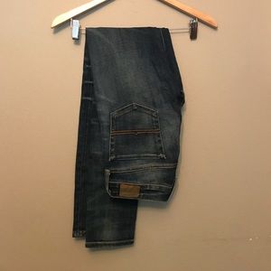 Dark wash skinny jeans